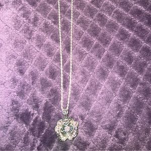 925 sterling silver flower pendant necklace from Thailand